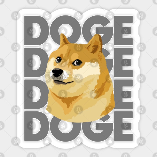 Doge Typography Sticker by Sunny Saturated